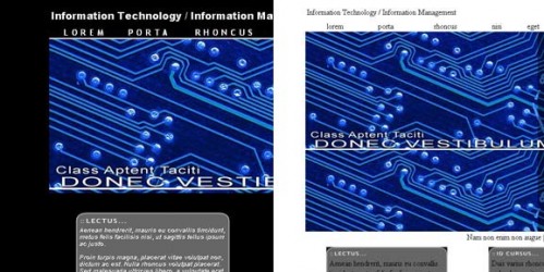 On the right, what the page would look like without being modified by CSS.