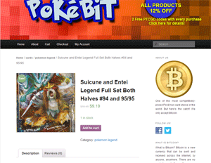 Pokebit, the first Pokemon merchandise store that sells for Bitcoin
